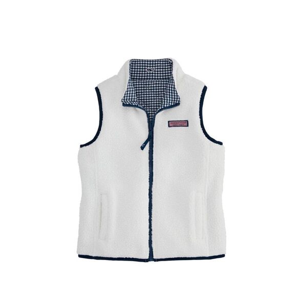 Vineyard Vines Girls Reversible Sherpa Vest NWT - Picture 1 of 5